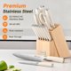 thumbnail image 3 of Sunnecko 15 Piece Kitchen Knife Set with Block and Sharpener, 3 of 3