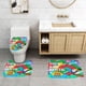 thumbnail image 2 of Tuca y Bertie Juego de 3 alfombras de baño de coral fleece: tapete de baño + alfombra de inodoro en forma de U + funda de tapa de inodoro en forma de O, 2 of 6