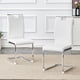 thumbnail image 1 of Set of 2 white PU material bow-shaped chairs - Adding fashion to minimalist and contemporary home styles, 1 of 3