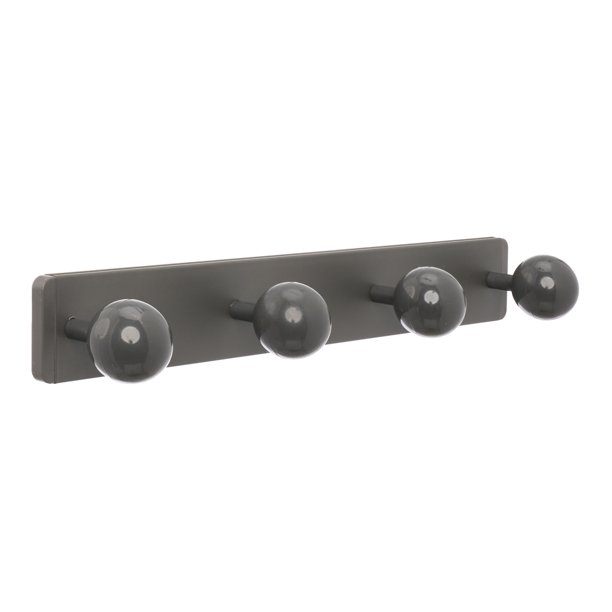 REGALWOVEN 1 Pcs Perchero de Pared, Gancho de Abrigo de Madera de Aluminio, Ganchos de Pared para Colgar, Perchero para Entrada, Baño, Dormitorio Gris 12.6*1.6in