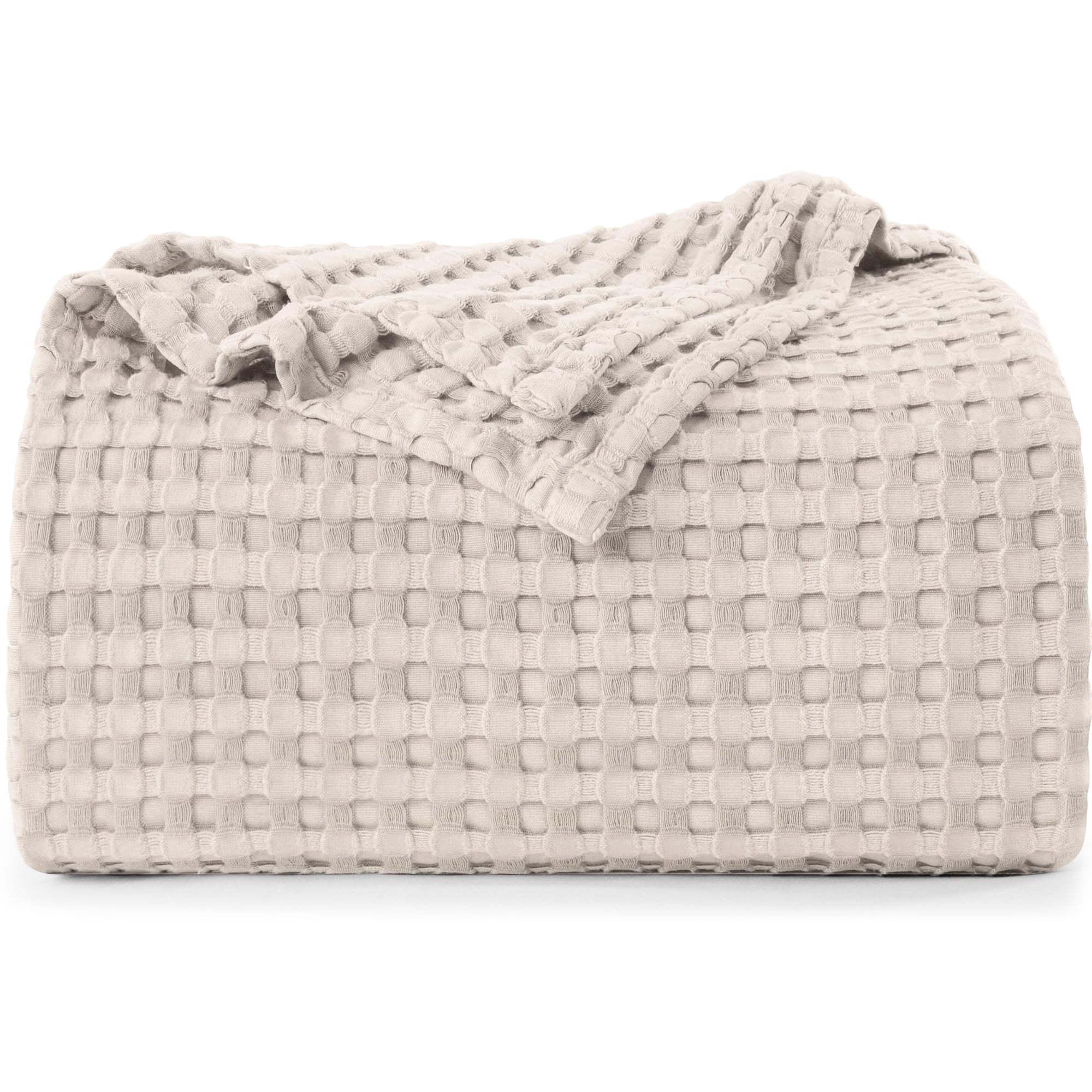 Utopia Bedding - Colcha Utopia Para Ropa De Cama Tipo Gofre, 100% Algodón, 300 G/m², Color Caqui Queen