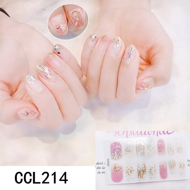 Holographic Y2K Nail Strips - Full Wraps, Self-Adhesive, Glossy, and DIY Nail Art Decals for Women