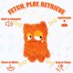 thumbnail image 3 of Juguete para perro HUGEME de peluche chirriante y crujiente – Naranja, 3 of 9