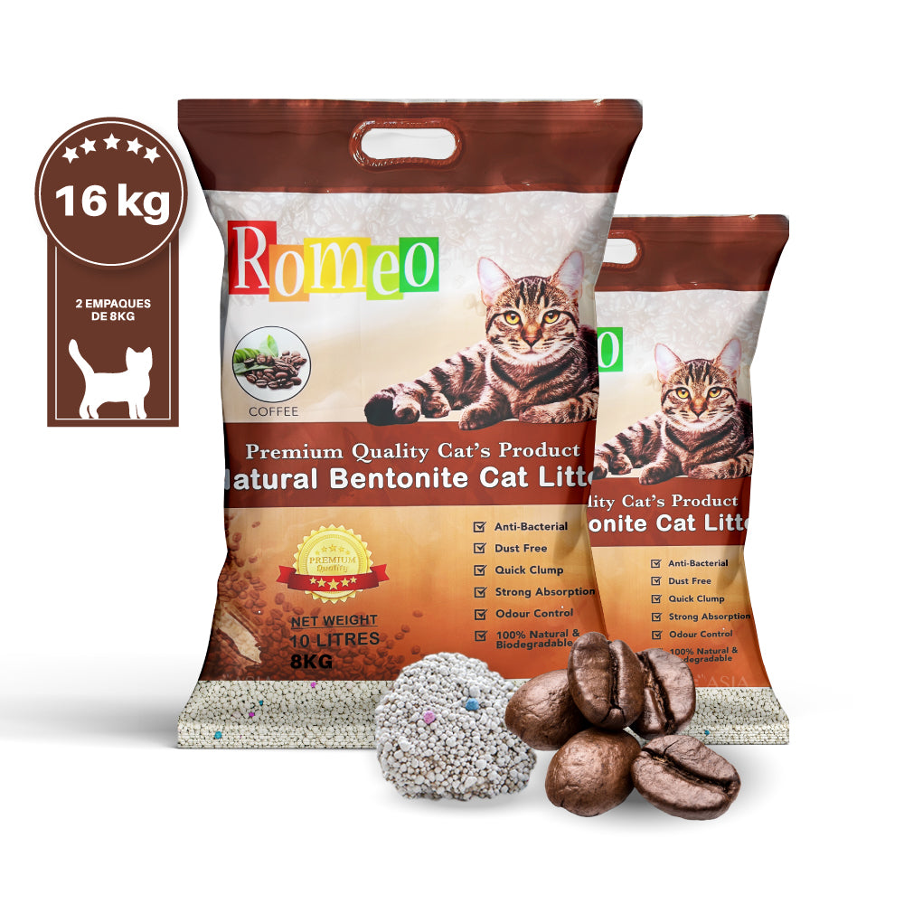 Home Grass - Arena Absorbente Para Gatos Aroma Café 16Kg