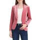 thumbnail image 5 of Blazer de Terciopelo para Mujer Estilo INSPIRE CHIC Color Sólido Cuello Chal Un Botón Chaqueta de Traje para el Trabajo M Rosa, 5 of 7