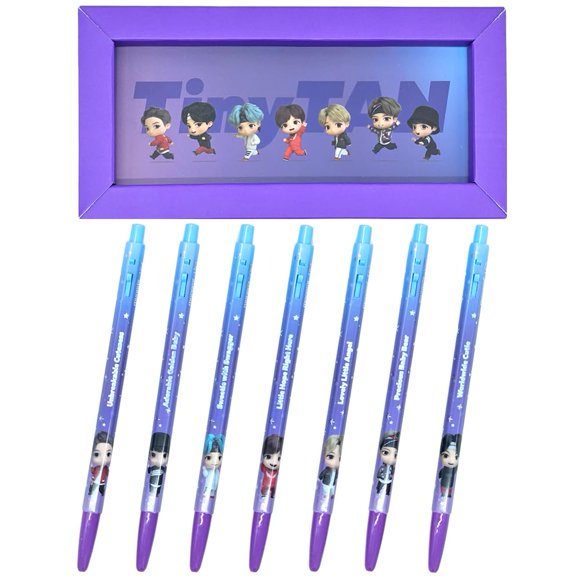 Bolígrafo TinyTAN paquete de 7 unidades 0.5 mm negro versión MIC Drop