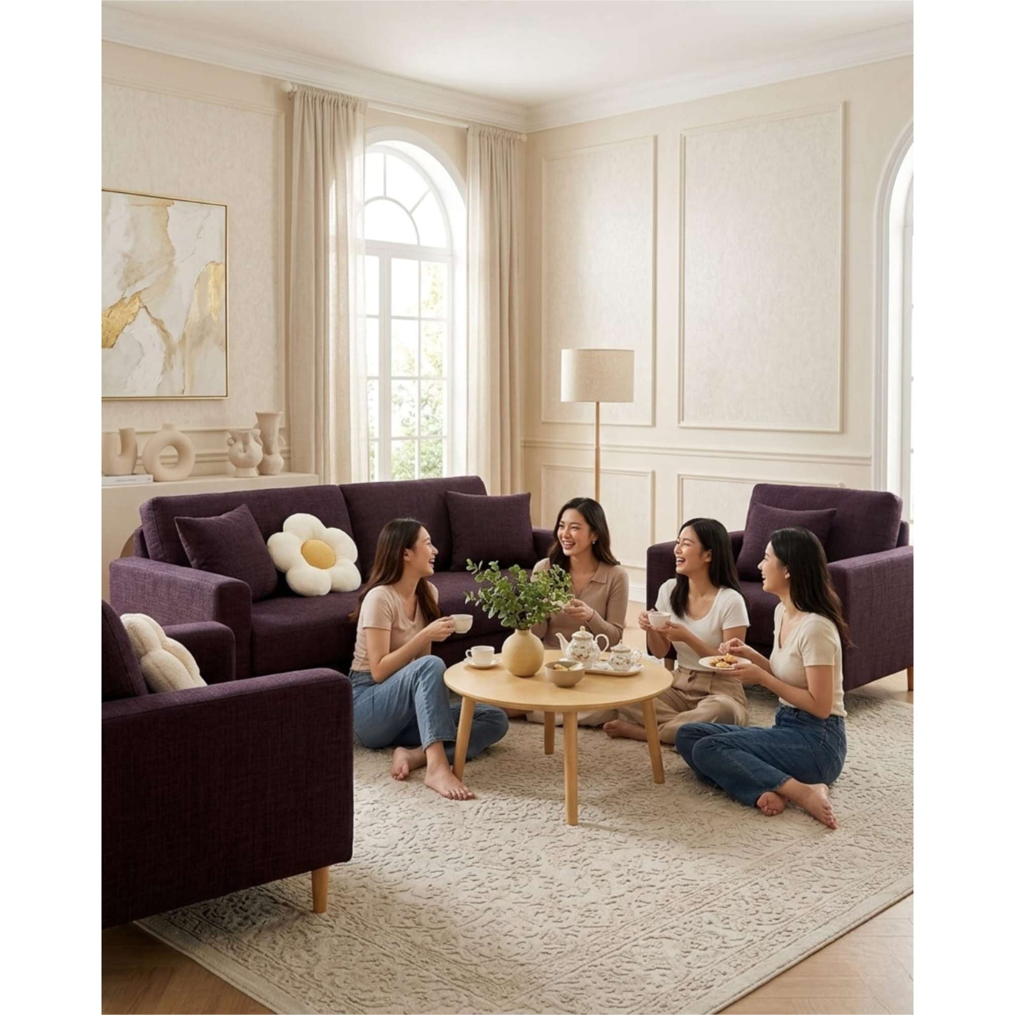 Myl Todo Hogar - Funda Cubre Sillón 3+1+1 Protector De Tela Reforzada Lavable