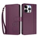 thumbnail image 3 of Funda Cartera Trébol para iPhone 14 Pro con Ranuras Tarjetas y Carga Inalámbrica Violeta, 3 of 6