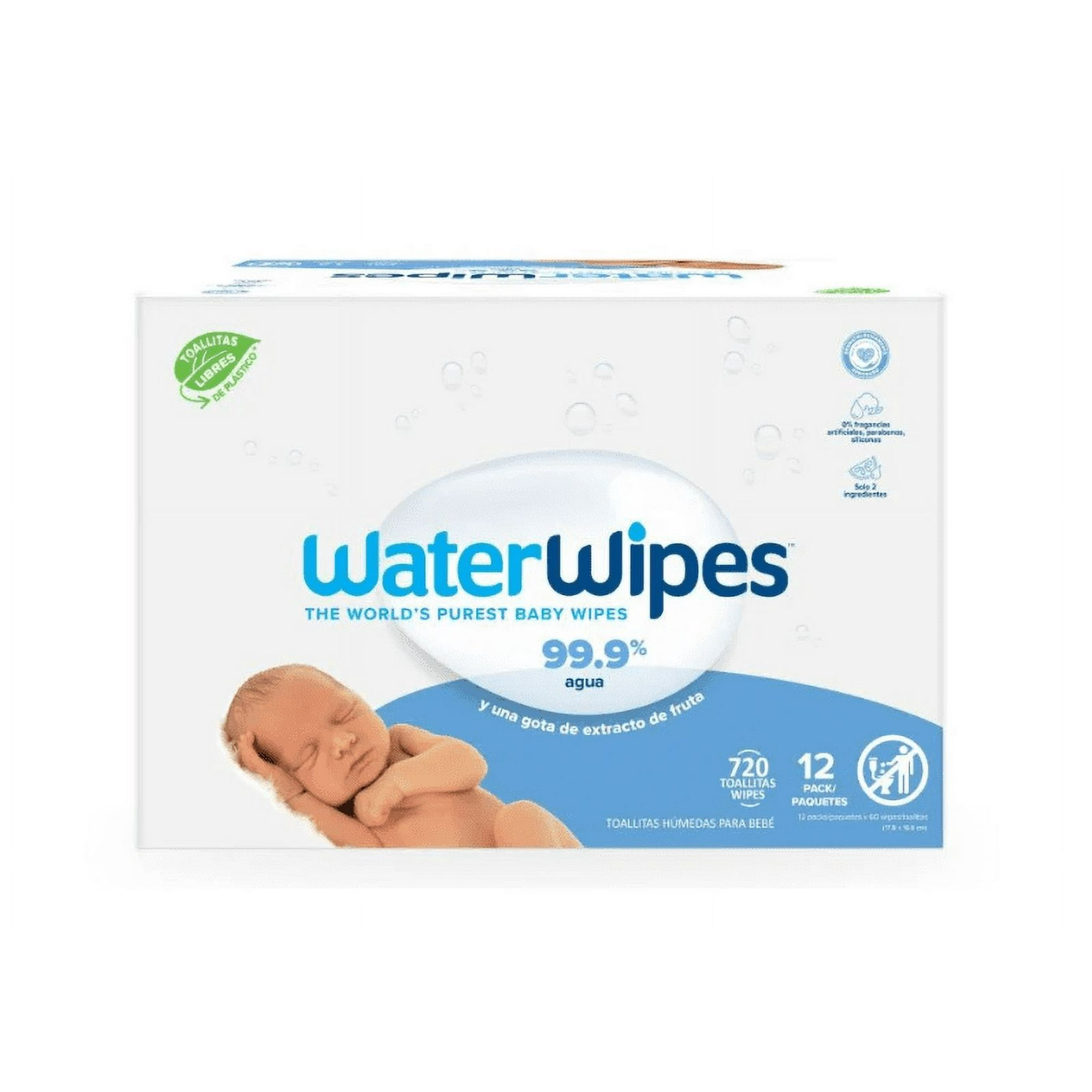 Waterwipes - Pack Toallitas Húmedas Mega Value, Baby Wipes