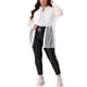 thumbnail image 2 of Agnes Orinda Disfraces de Halloween Camisa de Mujer Tallas Grandes Malla Transparente Manga Larga Abotonada Blusas Transparentes 1X Blanco, 2 of 7