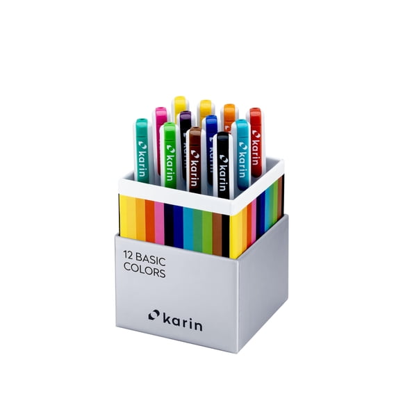 Set de 12 colores de marcadores Karin Realbrush PRO