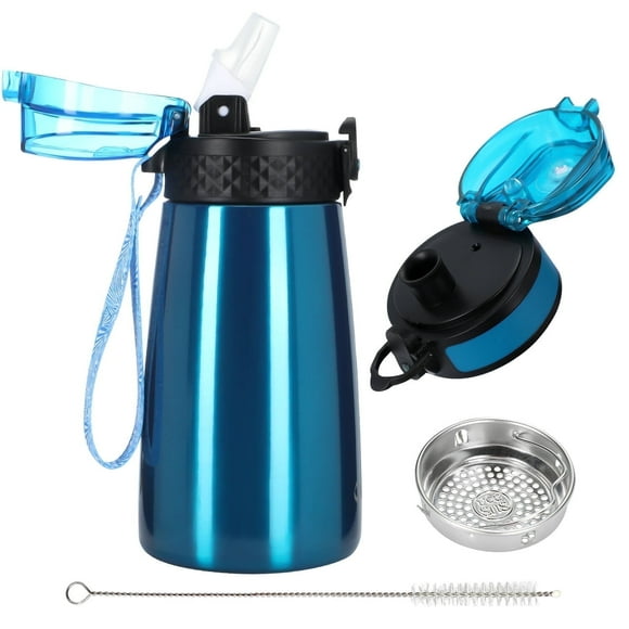 Botella de Agua Aislada Oldley Acero Inoxidable 350ml con Tapa de Pajilla