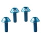 thumbnail image 1 of 4x tornillos de la jaula de la botella de agua de la bicicleta de aleación de aluminio ligero tornillos m6 azules, 1 of 5