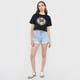 thumbnail image 4 of Polera Mujer Fun Manga Corta Crop Negro Corona, 4 of 5