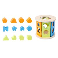 Magideal - Juguete Clasificador De Formas De Madera Montessori, Bloques De Construcción Para Clasificar, Apilar Y Combinar. Forma De Geometría