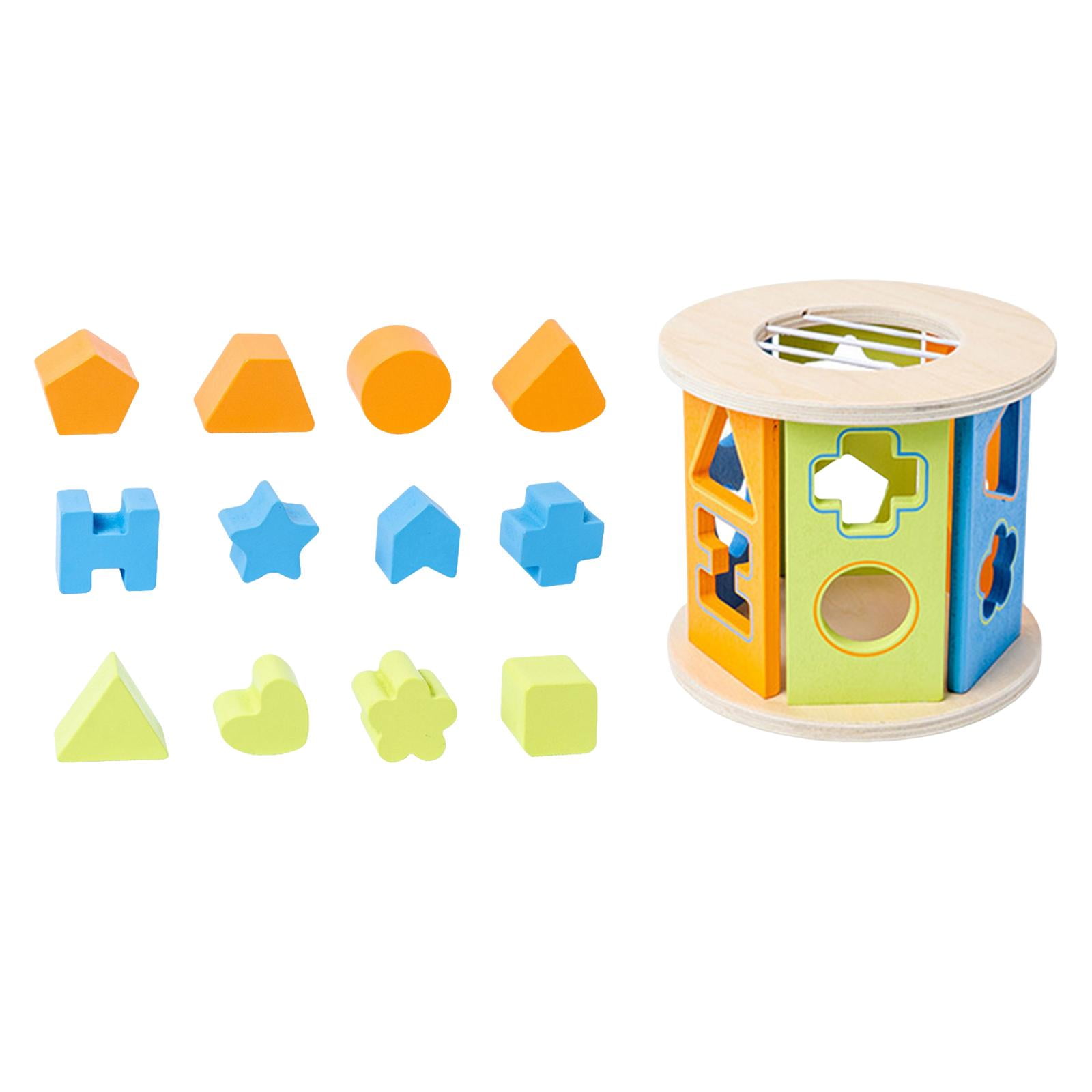 AOOTE Set De Apilamiento Y Enhebrado De Madera - 20 Bloques De Frutas Con Tarjetas, Cuerdas Y Bolsa - Juguete Montessori Para Niños De 3 Años