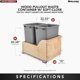 thumbnail image 3 of Cubos de basura extraíbles Rev-A-Shelf dobles de 35 qt para gabinete de cocina, 3 of 9