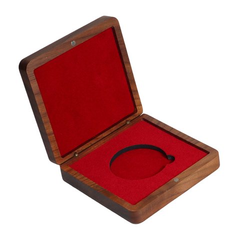 Magideal - Caja De Presentación Para Monedas Conmemorativas, De Madera, Organizador, Para Coleccionistas. Caja Para Monedas De Desafío, Ideal Para Exhibir Como Rojo