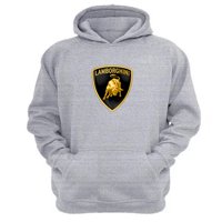 Genérico - Polerón Canguro Lamborguini Gris Claro Talla S Unisex