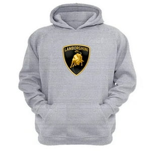 Genérico - Polerón Canguro Lamborguini Gris Claro Talla S Unisex