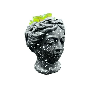 Oem - Macetero De Ceramica Planta Artificial Moderno Rostro Griego