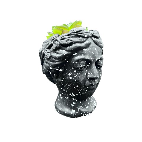 Oem - Macetero De Ceramica Planta Artificial Moderno Rostro Griego