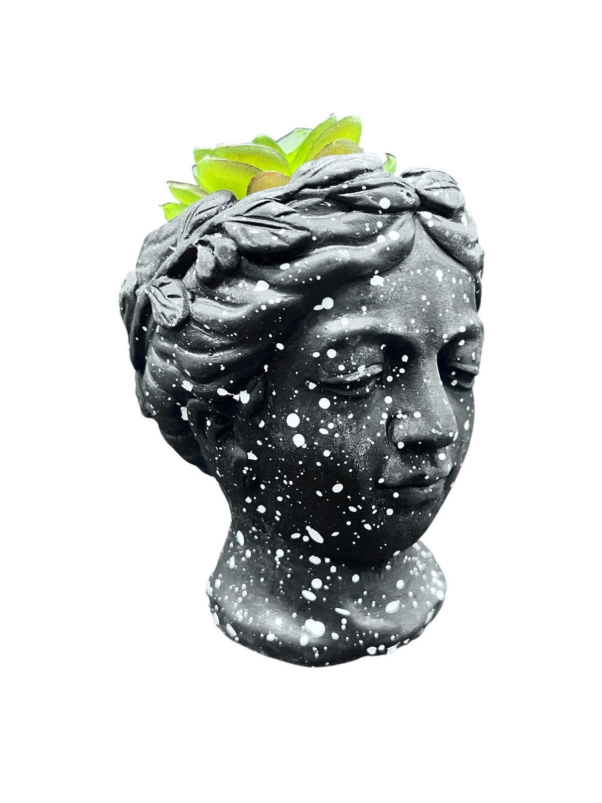 Oem - Macetero De Ceramica Planta Artificial Moderno Rostro Griego