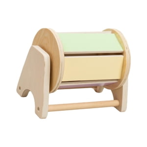 Magideal - Tambor Giratorio Montessori, Juguete Educativo Para Edades Tempranas, Juguetes Para Niños Y Bebés, Tambor Rodante De Madera Para Niños Y Niñas De 1 A