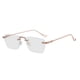 thumbnail image 1 of Gafas de Ojos con Bloqueo de Luz Azul, Gafas Sin Montura para Pantallas, Compras, Hombres Marco de oro rosa, 1 of 5