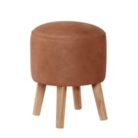 Latam Home - Pouf Nantes Cuero Kentucky Tabaco