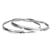 Bothyi - Juego De 2 Aros Para Bombo, Aro De Metal Con Orejetas Para Batería, Decorativo, 14 Pulgadas, 8 Agujeros