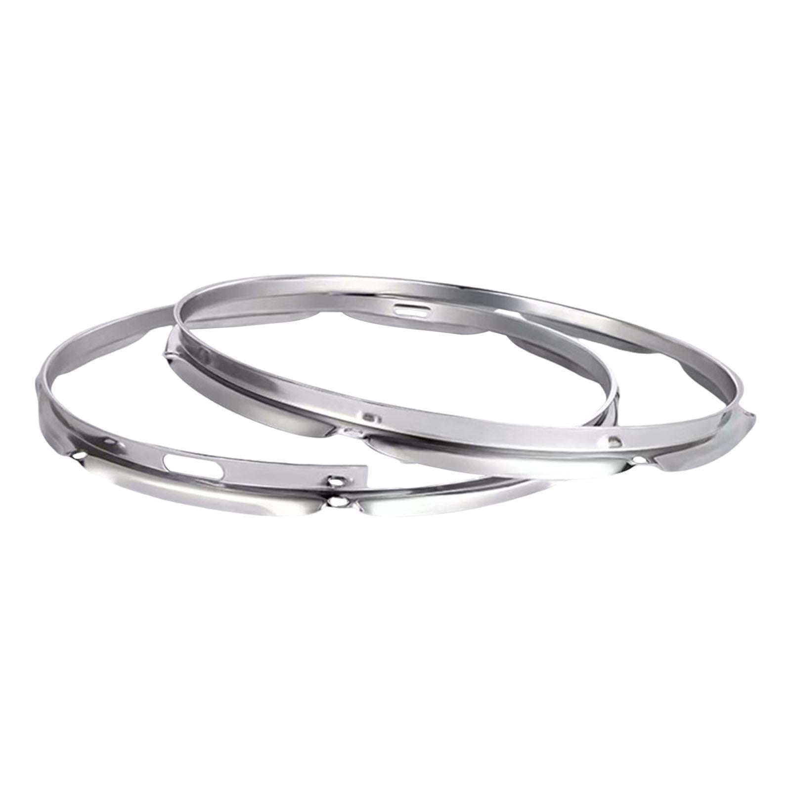 Bothyi - Juego De 2 Aros Para Bombo, Aro De Metal Con Orejetas Para Batería, Decorativo, 14 Pulgadas, 8 Agujeros