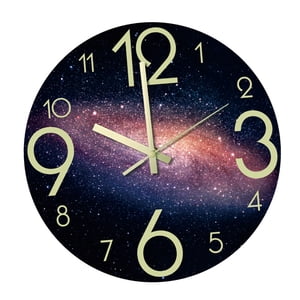 Bothyi - Reloj De Pared Luminoso Moderno Relojes De Cuarzo Fluorescentes Con Luz Nocturna Para Cocina B