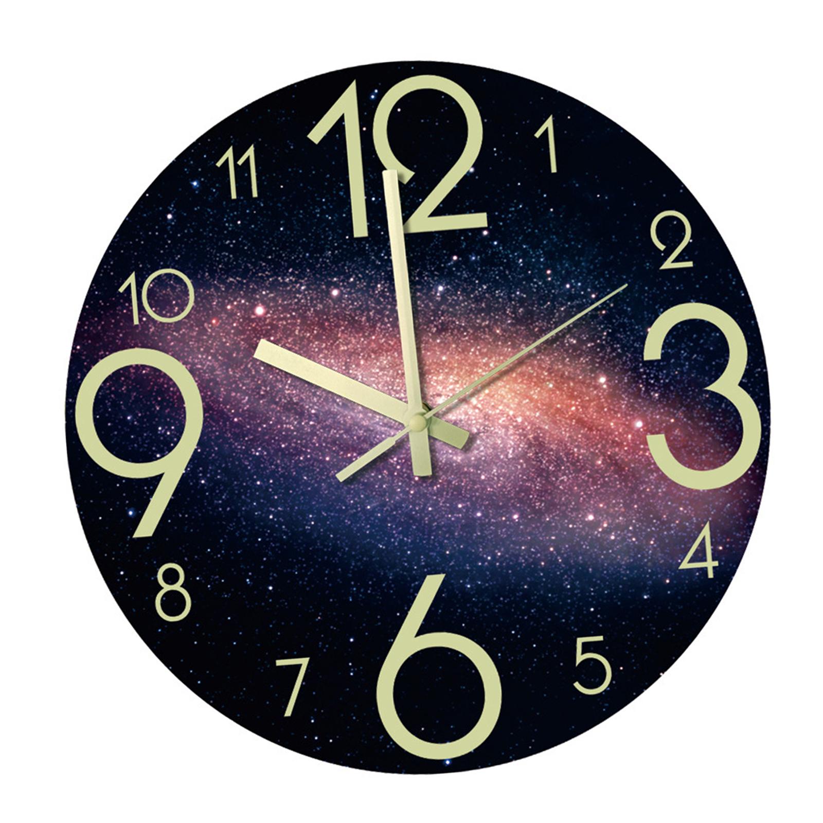 Bothyi - Reloj De Pared Luminoso Moderno Relojes De Cuarzo Fluorescentes Con Luz Nocturna Para Cocina B