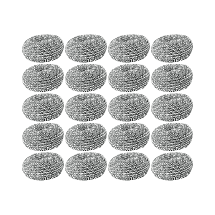 Genérico - Pack 20 Virutillas Espiral Plateada | Ideal Para Ollas, Vidrios Y Utensilios