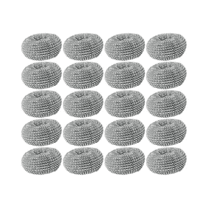 Genérico - Pack 20 Virutillas Espiral Plateada | Ideal Para Ollas, Vidrios Y Utensilios