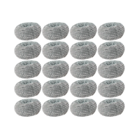 Genérico - Pack 20 Virutillas Espiral Plateada | Ideal Para Ollas, Vidrios Y Utensilios