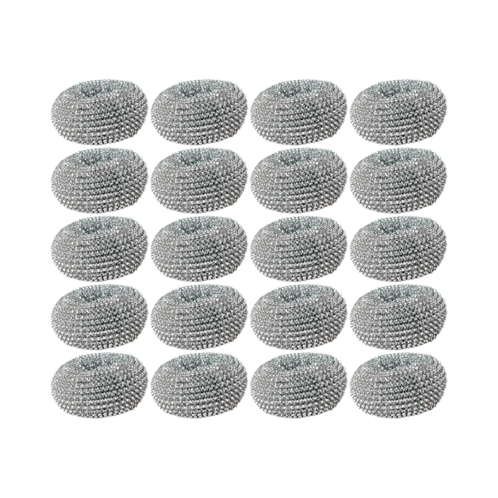 Genérico - Pack 20 Virutillas Espiral Plateada | Ideal Para Ollas, Vidrios Y Utensilios