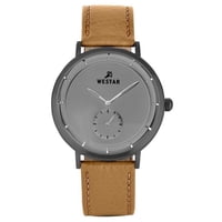 Reloj Westar Profile Leather Strap Grey Dial Quartz 50246Ggn186 Men'S Watch