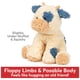 thumbnail image 2 of Peluche GUND Cozys Collection, color crema de vaca/azul, 25 cm, 2 of 8