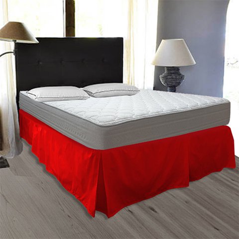 Victorianas - Faldon 2P Liso Rojo 200 Hilos