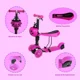 thumbnail image 2 of Monopatín HC Life Scooter 3 Ruedas Rosa Ajustable Con Asiento, 2 of 5