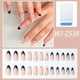 thumbnail image 2 of Spring Summer French Press On Nails, Full Cover Acrylic Nail, Artificial Fake Nails With Flower Design, Glossy Medium False Nails For Women And Girls, 2 of 3