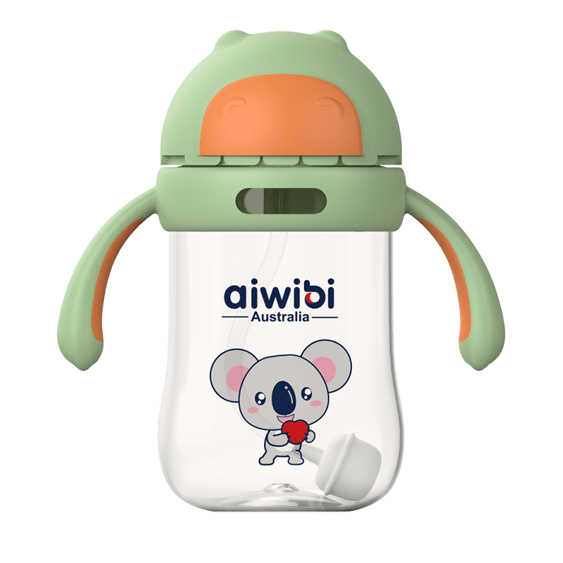 Aiwibi - Botella De Agua Para Bebés 300 Ml Verde