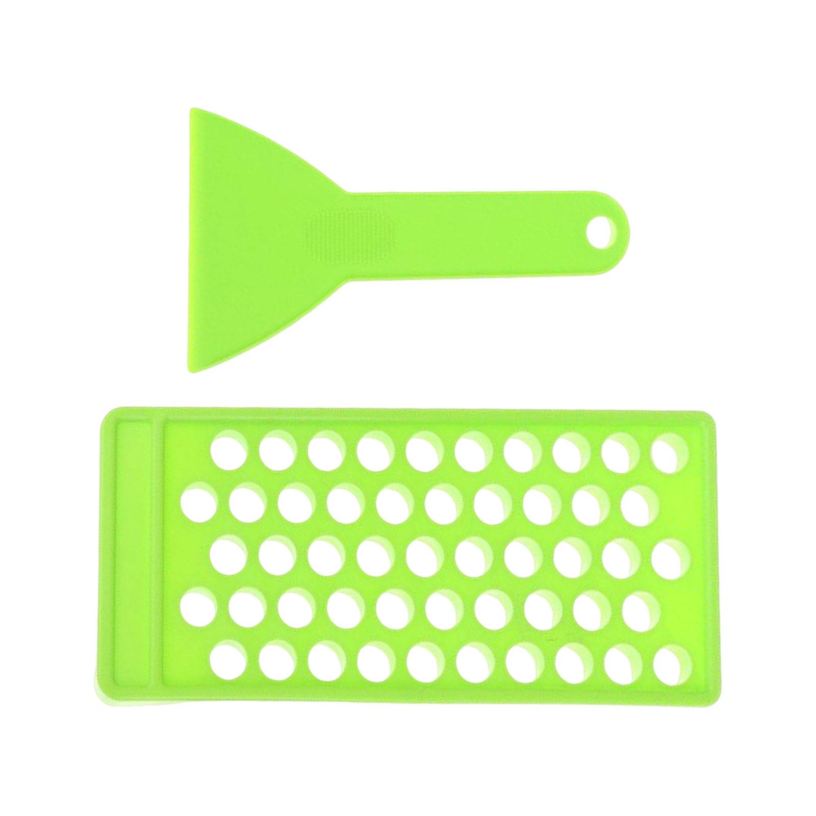 Ioensy - Kits De Elaboración De Bálsamo Labial Bandeja De Contenedor De Herramientas De 50 Orificios Para Lápices Labiales Diy Home Green