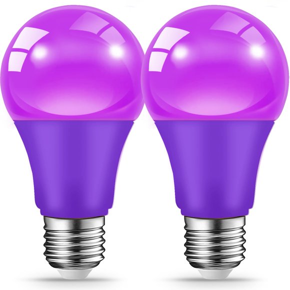 Bombilla LED púrpura JAHEKS 9W (equivalente 60W) E26 Pack de 2