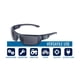 thumbnail image 3 of Gafas de seguridad Bullhead Safety Dorado ANSI Z87+ UV Protect, 3 of 8