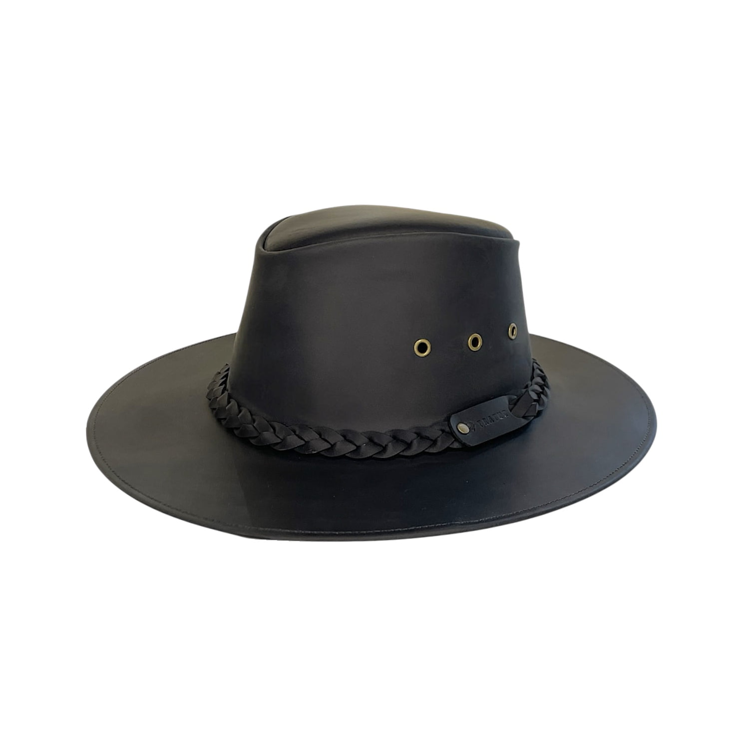 Sombrero De Cuero Negro Xl Tratur