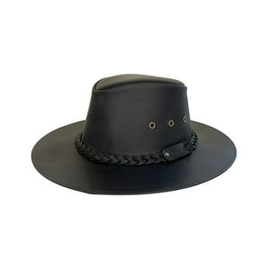 Sombrero De Cuero Negro Xl Tratur