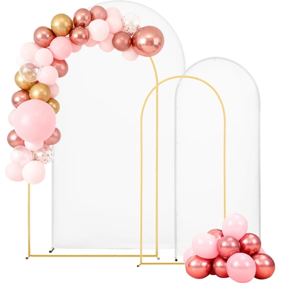 VEVOR Set de Soportes de Arco para Fondo 220x122 cm y 183x79 cm Dorado